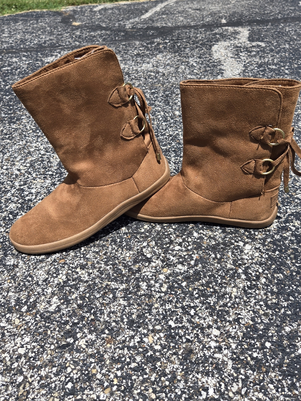 Joe Boxer Brown Suede Mid-Calf Boots Sz 9